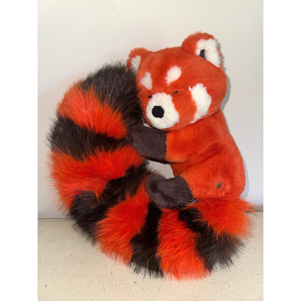 FAO Schwarz Red Panda Plush Stuffed Animal Large Fluffy Tail Soft Toy Retired